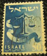 Israel 1955 Emblem Of The Twelve Tribes Dan Scales 50pr - Used - Used Stamps (without Tabs)