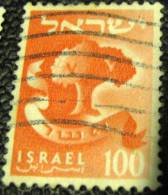 Israel 1955 Emblem Of The Twelve Tribes Asher Tree 100pr - Used - Used Stamps (without Tabs)