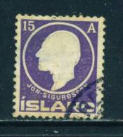 ICELAND - 1911 Jon Sigurdsson 15a Used As Scan - Oblitérés