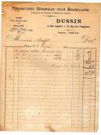 944B) D75 - PARIS Xe - DUSSIN -  CUIRS POUR BOURELLERIE EN 1924-3 DOCUMENTS - Agricoltura