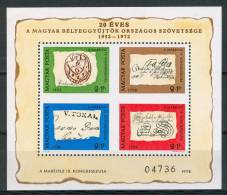 HUNGARY-1972. S/S Souvenir Version In Middle Imperforated - 45th Stampday MNH!! CV 250€ Mi Bl.88I RR!! - Ungebraucht