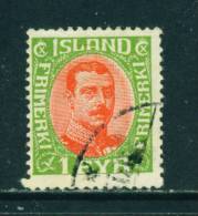 ICELAND - 1920 Christian X 1e Used As Scan - Used Stamps