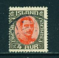 ICELAND - 1920 Christian X 4a Used As Scan - Oblitérés