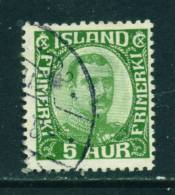 ICELAND - 1920 Christian X 5a Used As Scan - Oblitérés