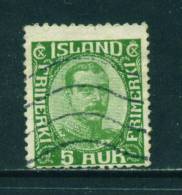 ICELAND - 1920 Christian X 5a Used As Scan - Used Stamps