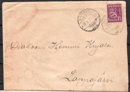 SA199.-.  FINLAND / FINLANDIA .-. 1931, CIRCULATED COVER KARHULA TO LAPPAJARVI - Briefe U. Dokumente