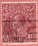 AUS SC #69  1927 King George V  W/1 Short Perf @ L, CV $5.50 - Oblitérés
