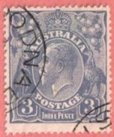 AUS SC #72a  1929 King George V W/nibbed Perf @ TC, CV $20.00 - Used Stamps