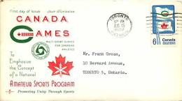 1968  Canada Games  Sc 500  RoseCraft Cachet Toronto ON Mechanical Cancel - 1961-1970