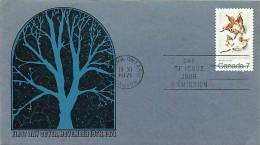 1971 Maple Leaf In Winter  Sc 538  Unaddressed Paper Machinery Cover - 1961-1970
