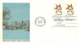 1971 Maple Leaf In Winter  Sc 538  Unaddressed Official Covr With Original Insert - 1961-1970