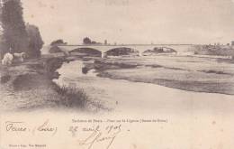 CPA Des Environs De FEURS (42) - Pont Sur Le LIGNON (Route De BOËN) - ANIMATIONS  1905 - Feurs