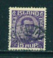 ICELAND - 1920 Christian X 15a Used As Scan - Gebraucht