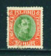ICELAND - 1920 Christian X 30a Used As Scan - Gebraucht
