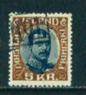 ICELAND - 1920 Christian X 5kr Used As Scan (Fiscal Cancel) - Gebruikt