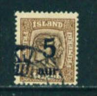 ICELAND - 1921 Surcharges 5a On 16a Used As Scan - Usati