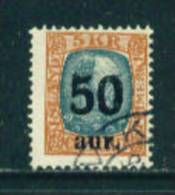 ICELAND - 1921 Surcharges 50a On 5kr Used As Scan - Gebraucht