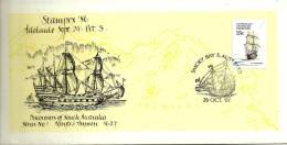 AUSTRALIA PRIVATE COVER DISCOVERY OF SOUTH A. SHIP STAMP OF 25 C DATED SMOKEY BASA 26-10-1981 CTO SG?READ DESCRIPTION !! - Cartas & Documentos