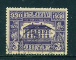 ICELAND - 1930 Parliament Millenary 3a Used As Scan - Gebraucht