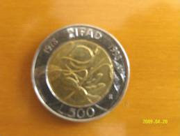 500 LIRE BIMETALLICO IFAD 1998  SPL - 500 Liras