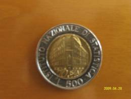 500 LIRE BIMETALLICO ISTAT 1996  SPL - 500 Liras