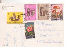6-San Marino-Saint-Marin-Affrancatura-Affranchissement-Postage 1967-L.2+3+5+5+5-Tre Valori Gemelli - Briefe U. Dokumente