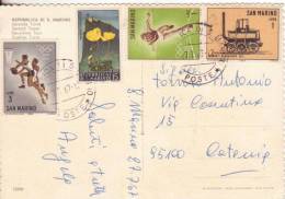 9-San Marino-Saint-Marin-Affrancatura-Affranchissement-Postage 1967-L1+1+3+15 - Lettres & Documents