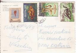 10-San Marino-Saint-Marin-Affrancatura-Affranchissement-Postage 1969-L1+1+3+20L. - Lettres & Documents