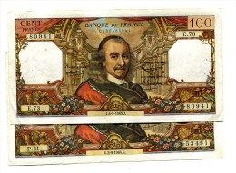 P France 100 Francs "" CORNEILLE "" 1964  + 1965 - 100 F 1964-1979 ''Corneille''