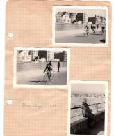 62 - Le Touquet - Paris Plage - 3 Photos Format 8.7 X 6.2 Cm - 1954 - Couse Cycliste (vélos, Cyclisme) - Ciclismo