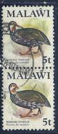 Malawi 1975 Birds Aves Oiseaux Vegels - Red-necked Francolin - Francolinus Afer Canc 2 Stamps - Grey Partridge