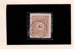 XX3877  -  KOREA ( KOENIGREICH CHOSON )  -   Used     MICHEL NR.  5 II  ( 2. Auflage  ) -   25 P   Dunkellilarot - Corée (...-1945)