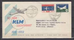 40 Jaar KLM Luchtvaart - EErste Dag Van Uitgifte - Luftpost