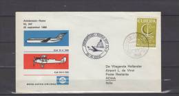 Premier Vol - First Flight - Erstflug  / Amsterdam - Rome  / KLM - DC9 - Airmail