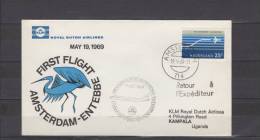 Premier Vol - First Flight - Erstflug  / Amsterdam -  Kampala / KLM - Airmail