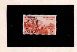 ITA195  -  COL. ETIOPIA   -  SASSONE NR.  6  USATO - Ethiopie