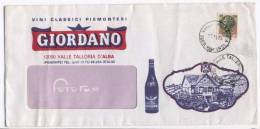 VALLE TALLORIA D'ALBA 1978 - Busta Con Pubblicità Vini Classici Piemontesi GIORDANO - Wine