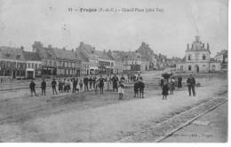 62  FRUGES   PAS DE CALAIS  -   PLACE     - CPA   N/B  9x14 - Fruges