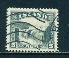 ICELAND - 1931 Waterfall 5a Used As Scan - Used Stamps