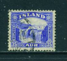 ICELAND - 1931 Waterfall 35a Used As Scan - Usati