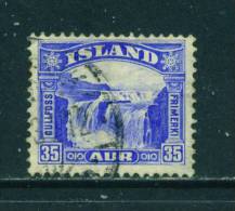 ICELAND - 1931 Waterfall 35a Used As Scan - Usados