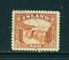 ICELAND - 1931 Waterfall 65a Used As Scan - Usati