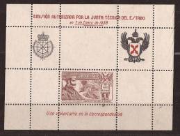 RQT12-LM078TELP.Espagne.S Pain.España.Escudo.Zumala Carregui.Requetes.Hoja Bloque1938. (Galvez 12**)en Nuevo.Muy RARA - Nationalistische Ausgaben