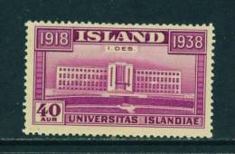 ICELAND - 1938 20th Independence Anniversary 40a Mounted Mint - Unused Stamps