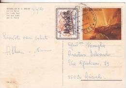 15-San Marino-Saint-Marin-Affrancatura-Affranchissement-Postage 1974-L.5+20 - Cartas & Documentos