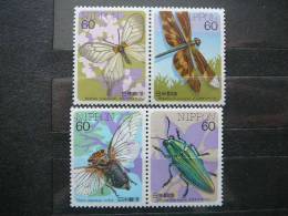 Japan 1986 1705/8 (Mi.Nr.) **  MNH Butterflies Insects - Nuovi