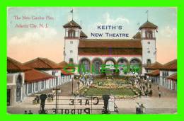 ATLANTIC CITY, NJ - THE NEW GARDEN PIER - KEITH'S NEW THEATRE - HUBIN'S BIG POST CARD STORE - - Atlantic City