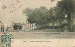 THOIRY : " La Place Et La Fontaine " - Voyagée Vers Saint Martin Des Champs Par Septeuil - Thoiry