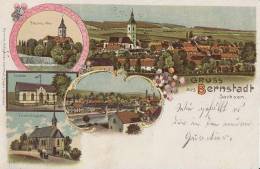 Litho Gruss Aus Bernstadt Sachsen Color Gelaufen 7.1.07 - Goerlitz