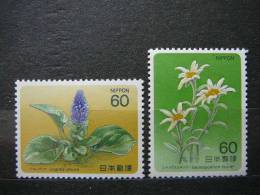 Japan 1984 1596/7 (Mi.Nr.) **  MNH Flowers - Ongebruikt